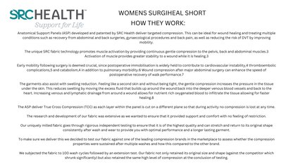 WOMENS SURGIHEAL SHORT REGULAR WAIST