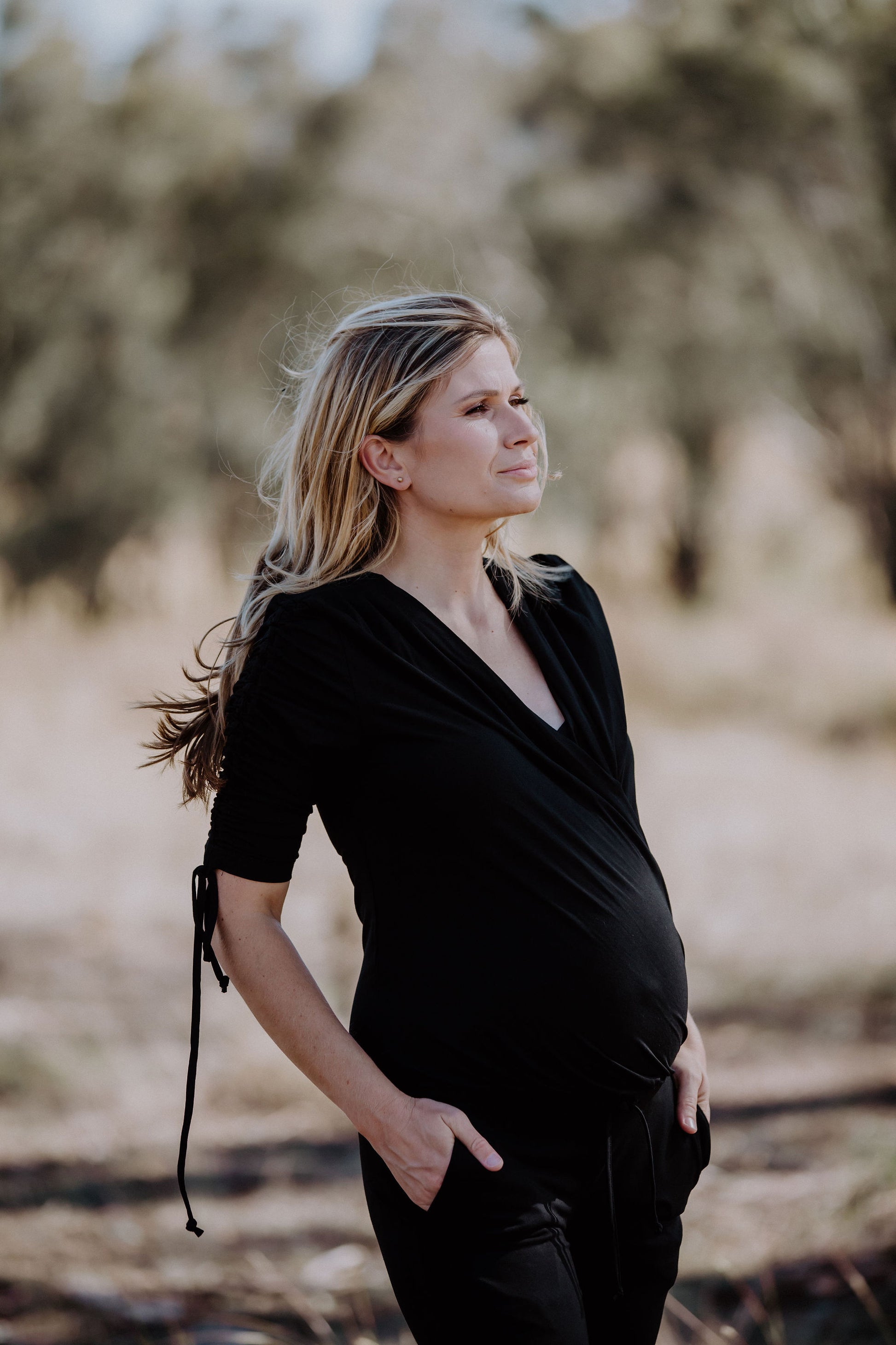 Alexa Wrap front Maternity & Nursing Jumpsuit – Mama & Sweet Pea