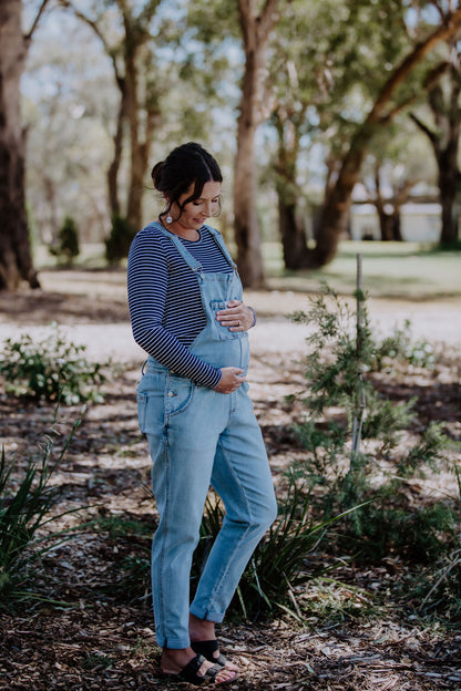 Denim Overalls - Pale Blue