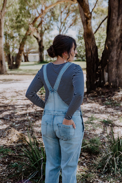 Denim Overalls - Pale Blue