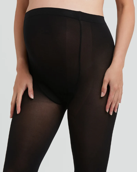 Opaque Maternity Tights - Black