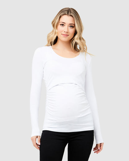 Organic Nursing Top - White