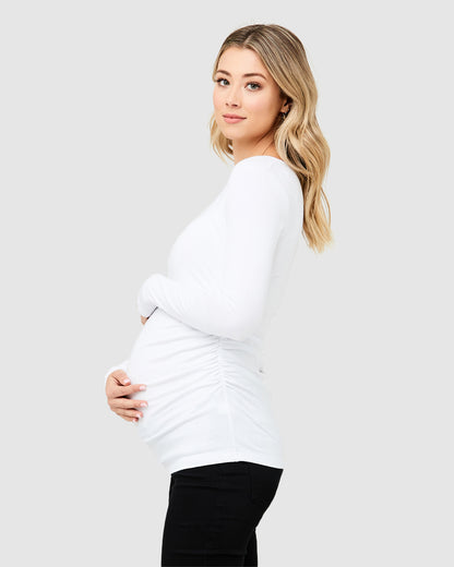 Organic Nursing Top - White