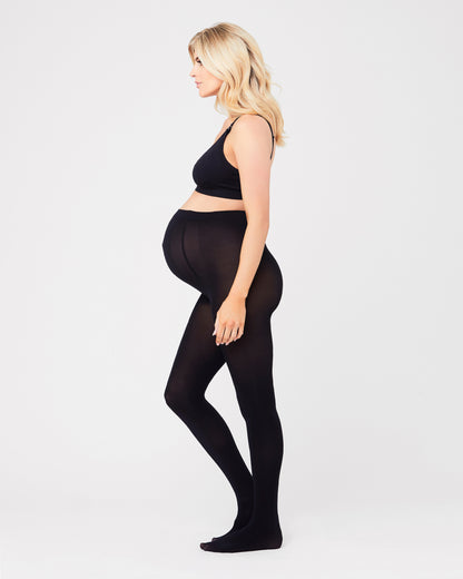 Opaque Maternity Tights - Black